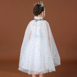 Peleryna Królowej Śniegu Tiulowa Biała z Akcesoriami