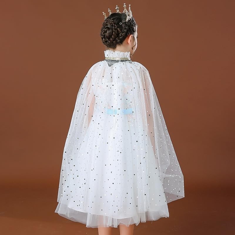 Peleryna Królowej Śniegu Tiulowa Biała z Akcesoriami