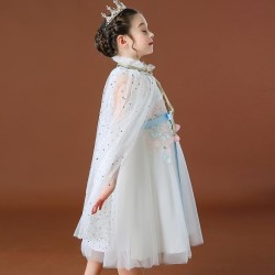 Peleryna Królowej Śniegu Tiulowa Biała z Akcesoriami