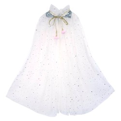 Peleryna Królowej Śniegu Tiulowa Biała z Akcesoriami