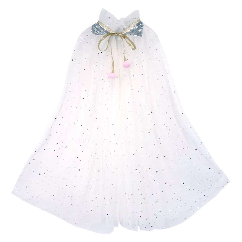 Peleryna Królowej Śniegu Tiulowa Biała z Akcesoriami