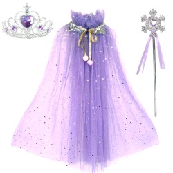 Peleryna Tiulowa Fioletowa