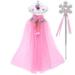 Zestaw Księżniczki Tiulowa Peleryna i Akcesoria Różowe