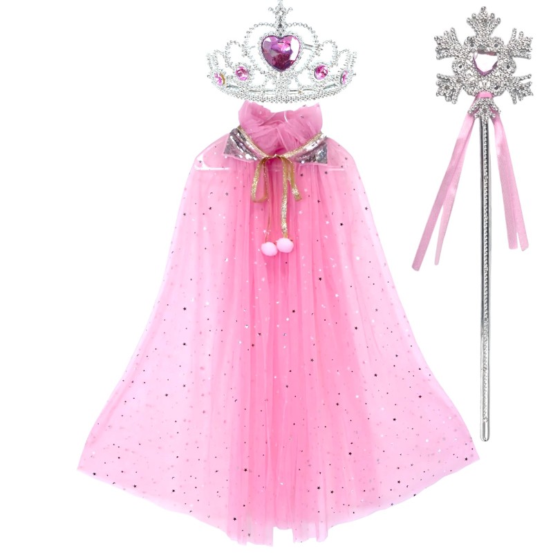 Zestaw Księżniczki Tiulowa Peleryna i Akcesoria Różowe