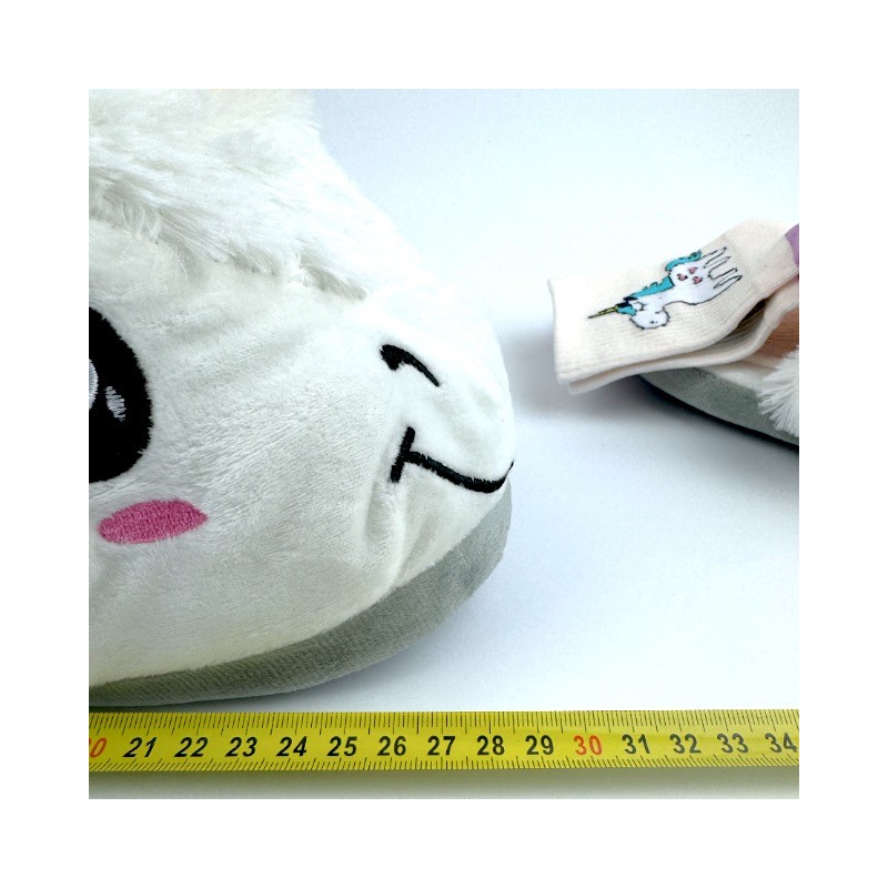 Kapcie ze skarpetkami Kigurumi Jednorozec