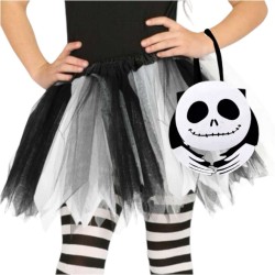 Halloween Zestaw spódniczka Tutu opaska Kryształki Kościotrup 