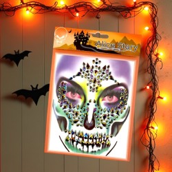 Halloween Zestaw spódniczka Tutu opaska Kryształki Kościotrup 