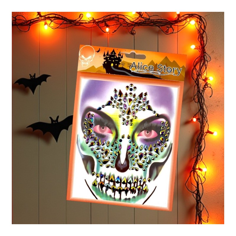 Halloween Zestaw spódniczka Tutu opaska Kryształki Kościotrup 