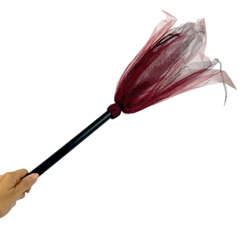 Miotła Wiedźmy 70cm Halloween Składana Tiulowa 3 kolory