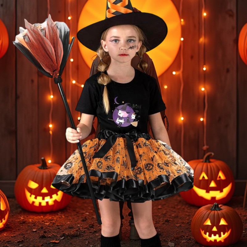 Strój Wiedźma Kostium Czarownicy dla Dzieci Halloween