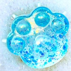 Gniotek Sensoryczny GEL KOTEK Kocia Łapka brokatowy