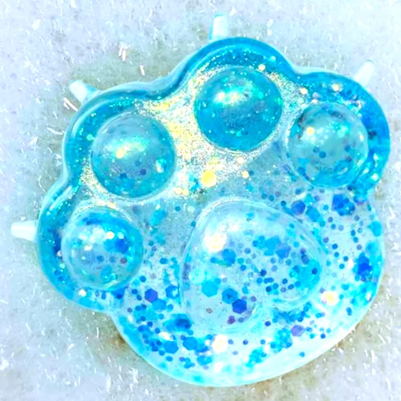 Gniotek Sensoryczny GEL KOTEK Kocia Łapka brokatowy