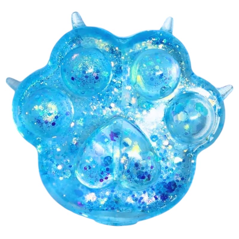 Gniotek Sensoryczny GEL KOTEK Kocia Łapka brokatowy