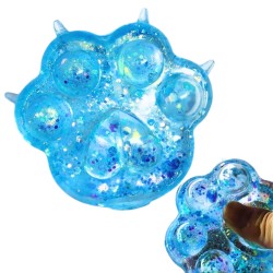 Gniotek Sensoryczny GEL KOTEK Kocia Łapka brokatowy