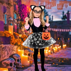 Zestaw strój Kotka Kotek Uszy Maska Ogon Koszyk