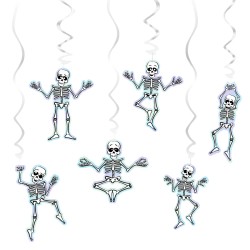 Świderki Halloween Girlanda Szkielety 6szt