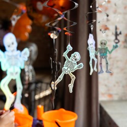 Świderki Halloween Girlanda Szkielety 6szt