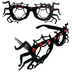 Okulary imprezowe Pajęczy Blask Halloween Kryształki