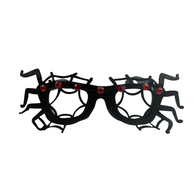 Okulary imprezowe Pajęczy Blask Halloween Kryształki
