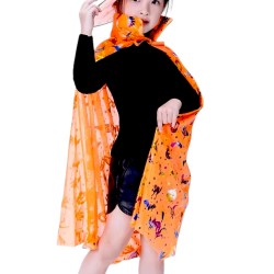 Peleryna Czarodzieja Czarownicy Pomarańczowa Halloween 80cm