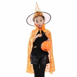 Peleryna Halloween Pomarańczowa 80cm