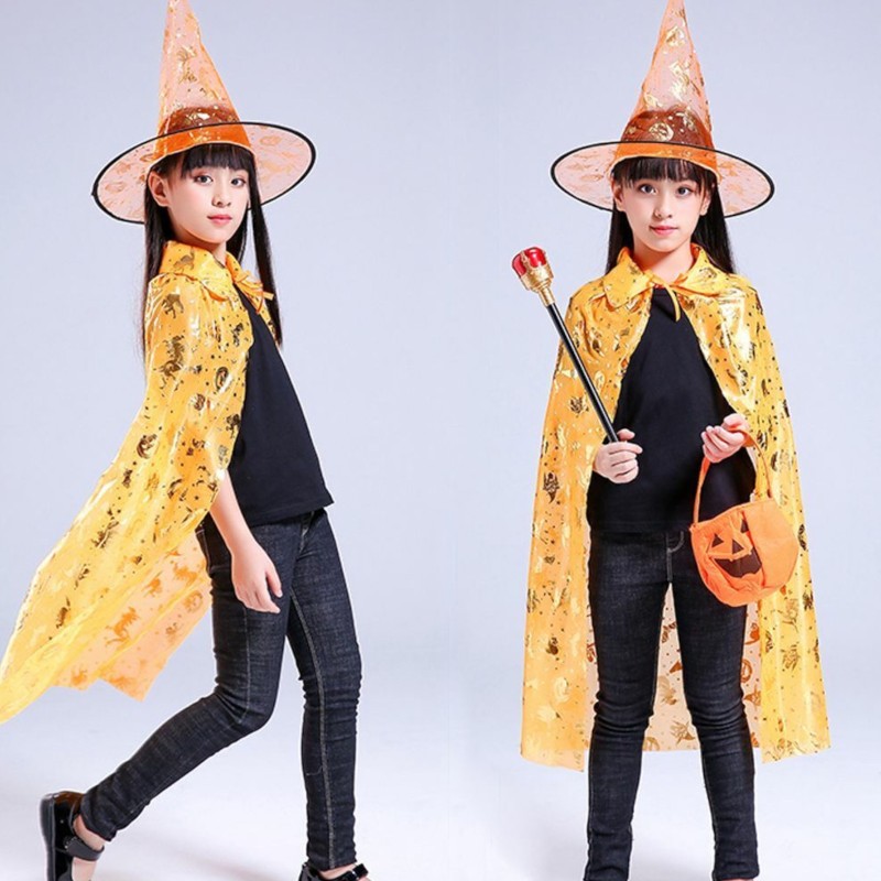 Peleryna Halloween Pomarańczowa 80cm