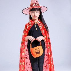 Peleryna Czarodzieja Czarownicy Czerwona Złote napisy