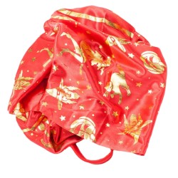 Peleryna Czarodzieja Czarownicy Czerwona Złote napisy