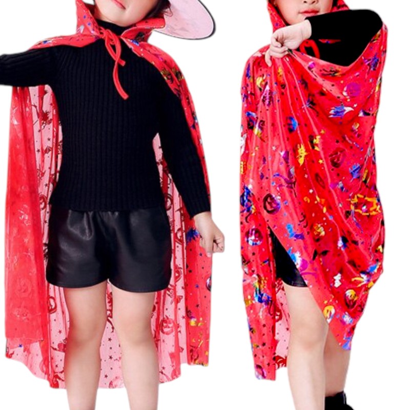 Peleryna Czarodzieja Czarownicy Czerwona Halloween 80cm