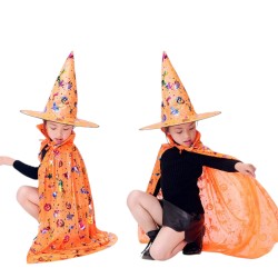 Peleryna Halloween Pomarańczowa 80cm