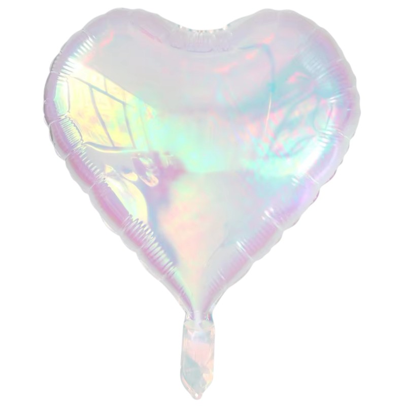 Balon foliowy perłowy holograficzne serce 19 cali