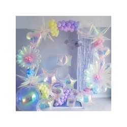 Balon foliowy perłowy holograficzne serce 19 cali