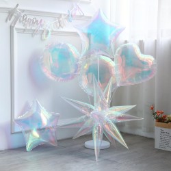 Balon foliowy perłowy holograficzne serce 19 cali