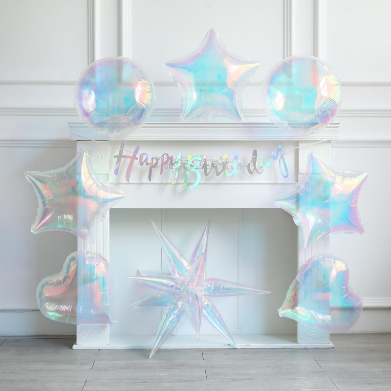 Balon foliowy Holograficzna Gwiazda Perłowa holo 22 cale