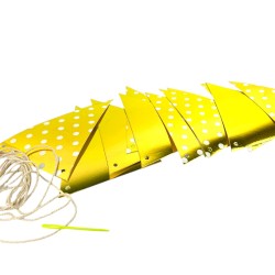 Flagi banner urodzinowy imprezowy złoty Złote flagietki