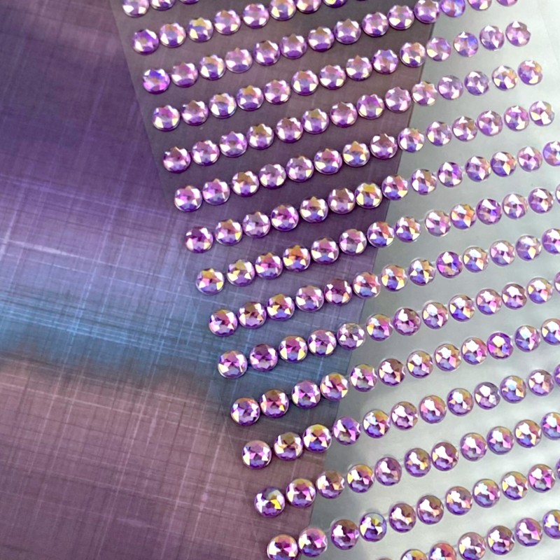 Naklejki Kryształki 504 szt. 5mm Hologramowe