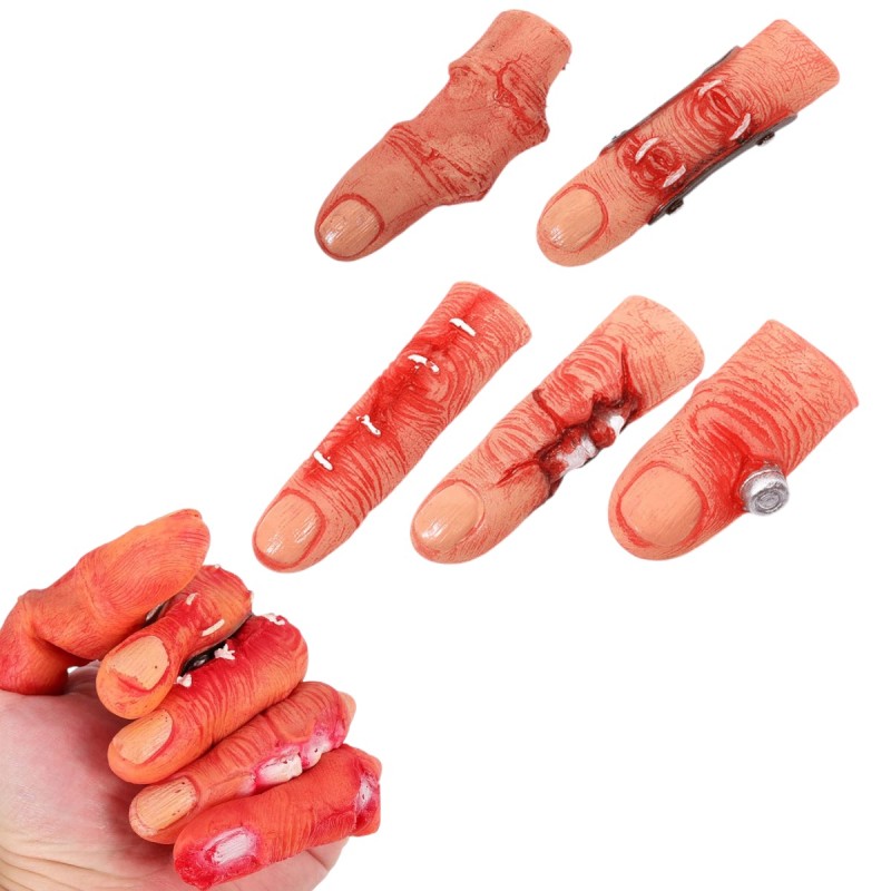 Odcięte Palce zestaw 5szt Halloween krew