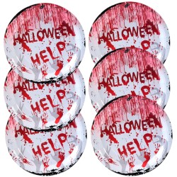 Talerzyki papierowe Halloween 7cali 6szt