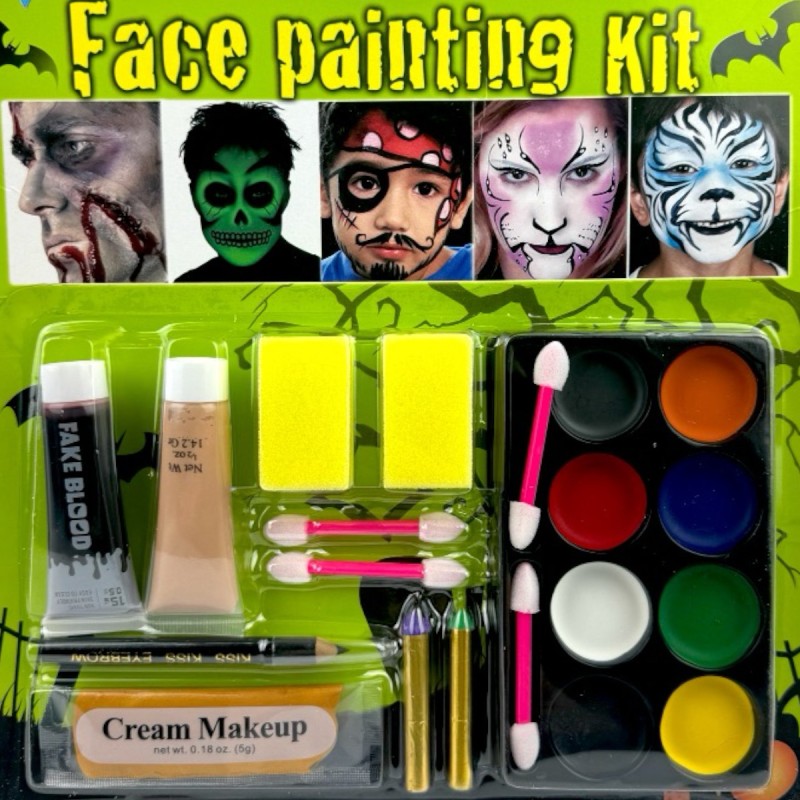 Zestaw do Malowania Twarzy Farbki sztuczna krew Halloween