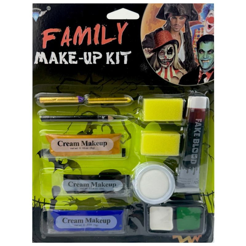 Kompletny Zestaw do Makijażu Halloween Krew Brokat wampir