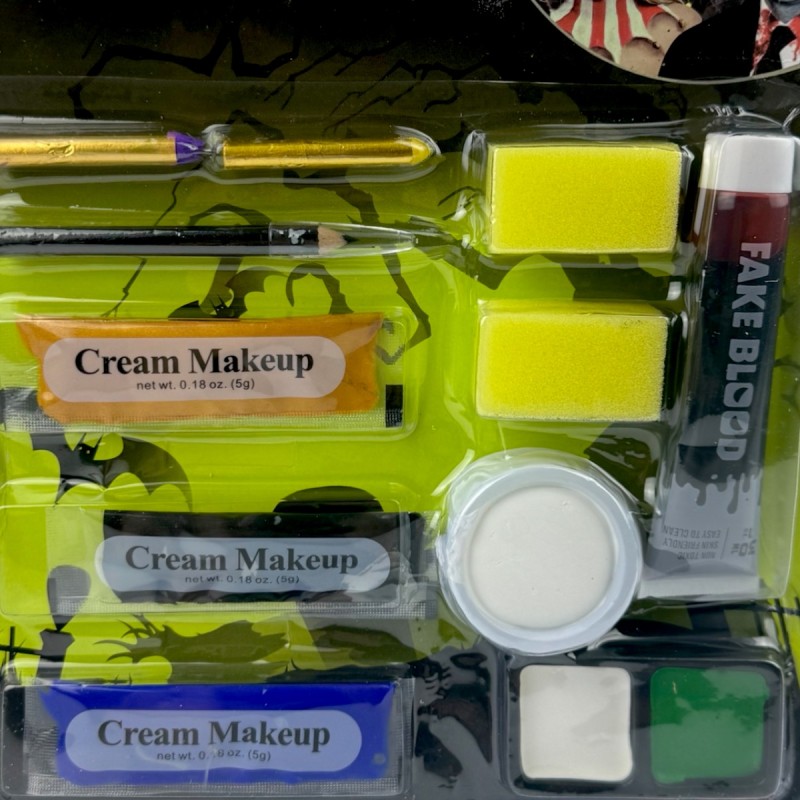 Kompletny Zestaw do Makijażu Halloween Krew Brokat wampir