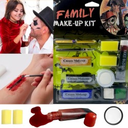Kompletny Zestaw do Makijażu Halloween Krew Brokat wampir