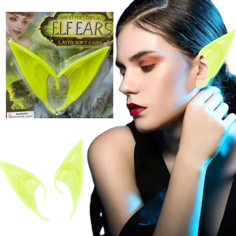 Nakładki na Uszy Elfa Fluo Glow in The Dark Elf Cosplay