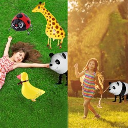 Balon Foliowy Biedronka z Nóżkami i Smyczą – Spacerowy Balon