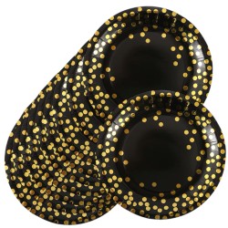 Czarne talerzyki papierowe...