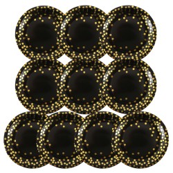 Czarne talerzyki papierowe...