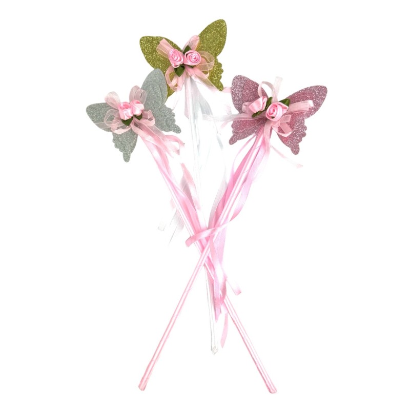 Kostium Różowa Wróżka z wiankiem i różdżką Tutu skrzydełka