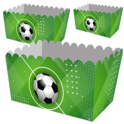 Pudełko imprezowe na przekąski Piłka nożna Futbol 3szt