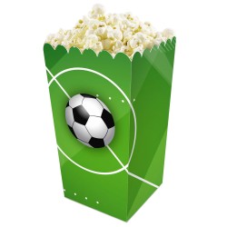 Pudełko imprezowe na popcorn Piłka nożna futbol 3szt