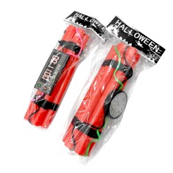 Halloween Atrapa Laski Dynamitu z Zegarem TNT